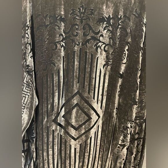 Vintage Seta Per Uomo shirt Italy. Black, grey silk blend sz L - Picture 6 of 7